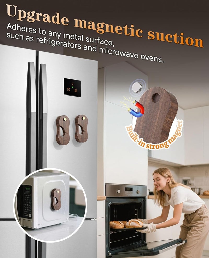 Frovigo Bread Lame, Scoring Tool for Sourdough with 5 Retractable Razor Blades, Professional Dough Scorer with Magnetic Safety Design, Bread Slashing Tool, Sourdough Knife Supplies for Baking (Walnut) - Image 3